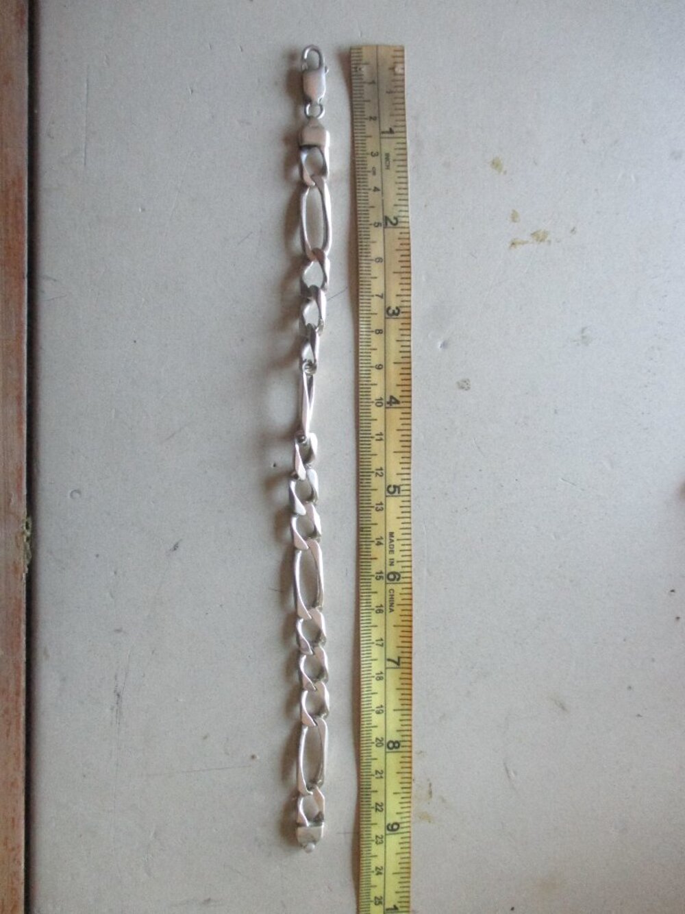 STERLING SILVER chain link bracelet